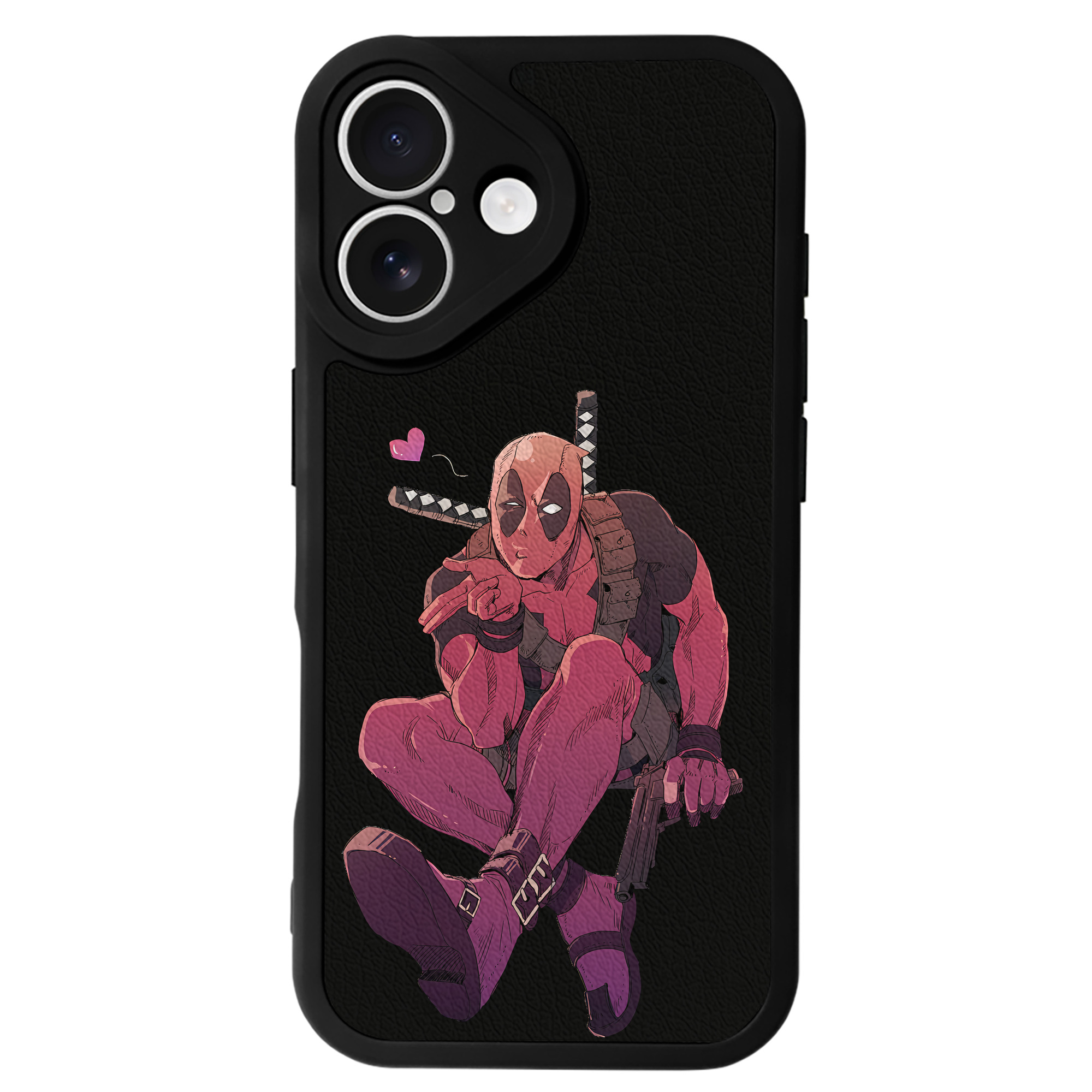 Deadpool デッドプール 【iPhone 16シリーズ対応】シリコンスマホケース（レザー調） 材質：シリコン